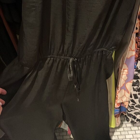 Drew black satin jumpsuit, size Small, NWT - Picture 3 of 3